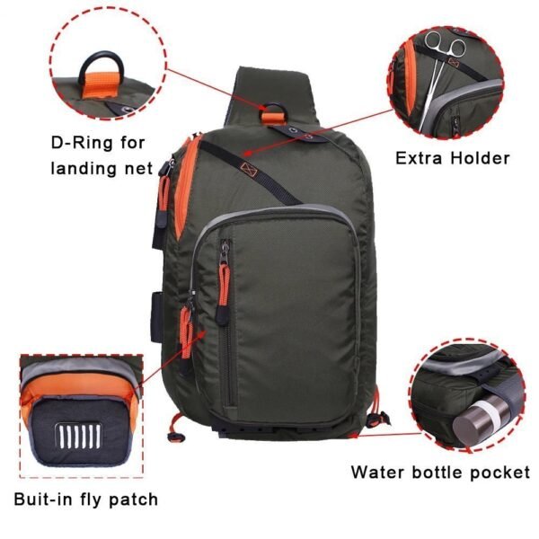 Fly Fishing Sling Pack – Crossbody Tackle Storage Bag - Image 5